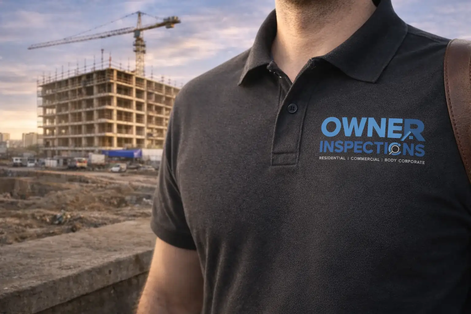 Building inspector conducting compliance inspection on a construction site in Australia