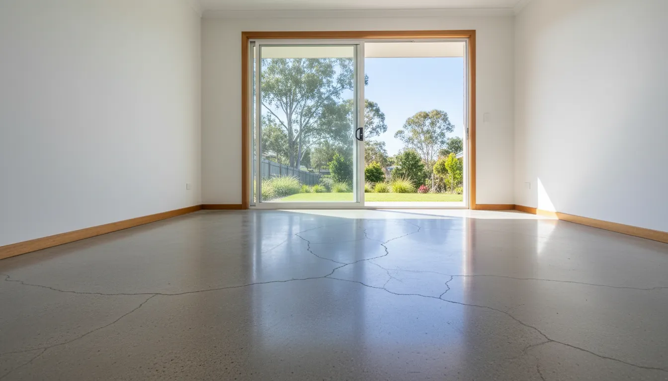 realistic visible hairline cracks on the floor