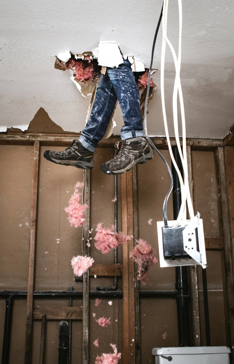 Insurance claim inspection in progress