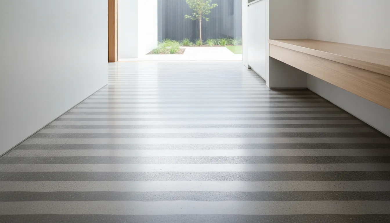 Repeating bands usually point to machine patterning or inconsistent grinding passes.